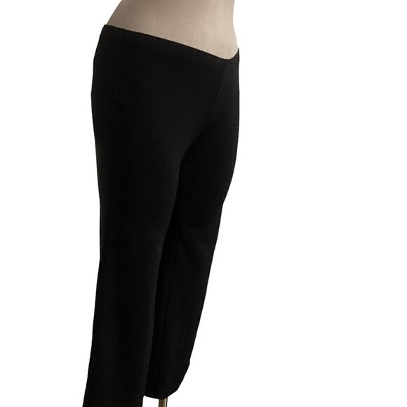 EXPRESS Lightweight Black Stretch Cropped Flare Pull-On Pants Sz S 15U - Picture 3 of 8